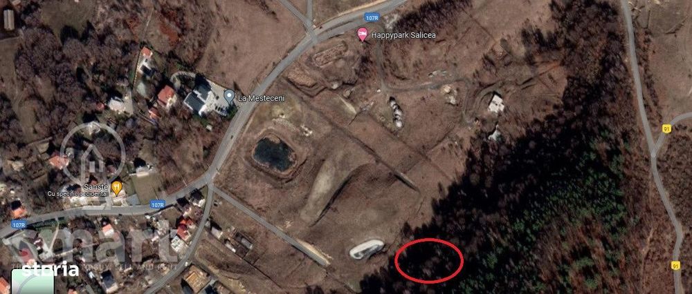 Teren pentru constructie la intrare in Salicea, zona La Mesteceni