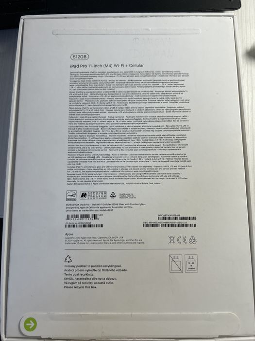 Ipad 11 Pro (M4), 512 GB, conctivitate Wifi + cellular. 5800 lei