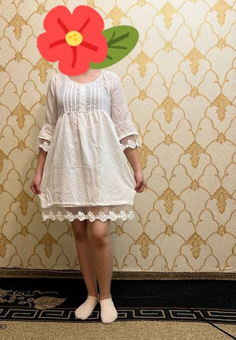 Белая Платья для девочек кизлага куйне