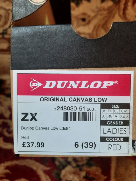 Teniși dama dunlop noi, cu eticheta mărimea 39 - 24,5 cm