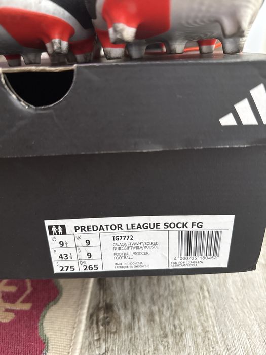 adidas predator fg 42 размер