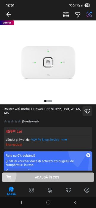 Wifi portabil, router. Cu cartela sim.