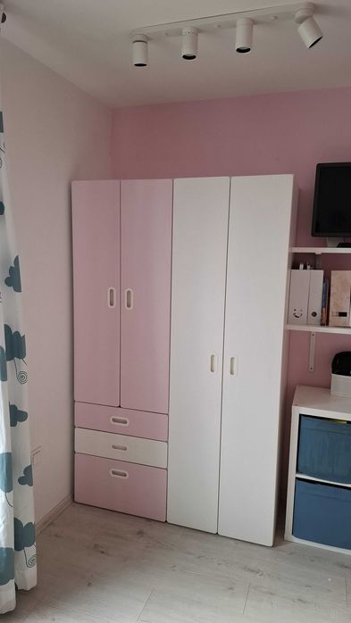 Детски гардероб IKEA STUVA – цвят розово и бяло – като нов