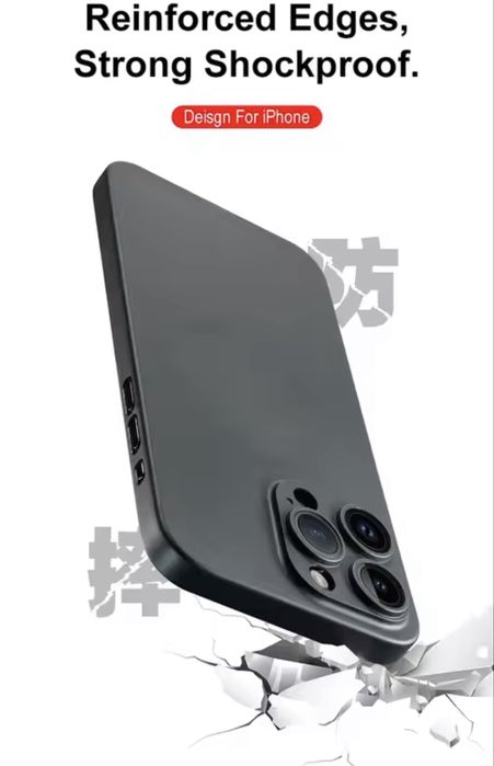 Най-тънкият кейс за Iphone 16,15,14,13,12 всички модели 0.3mm 7цвята