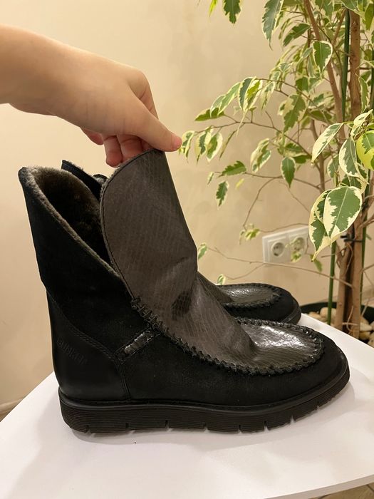 НОВИ Маркови Дамски Кожени ботуши BUNKER - много топли за зима и сняг