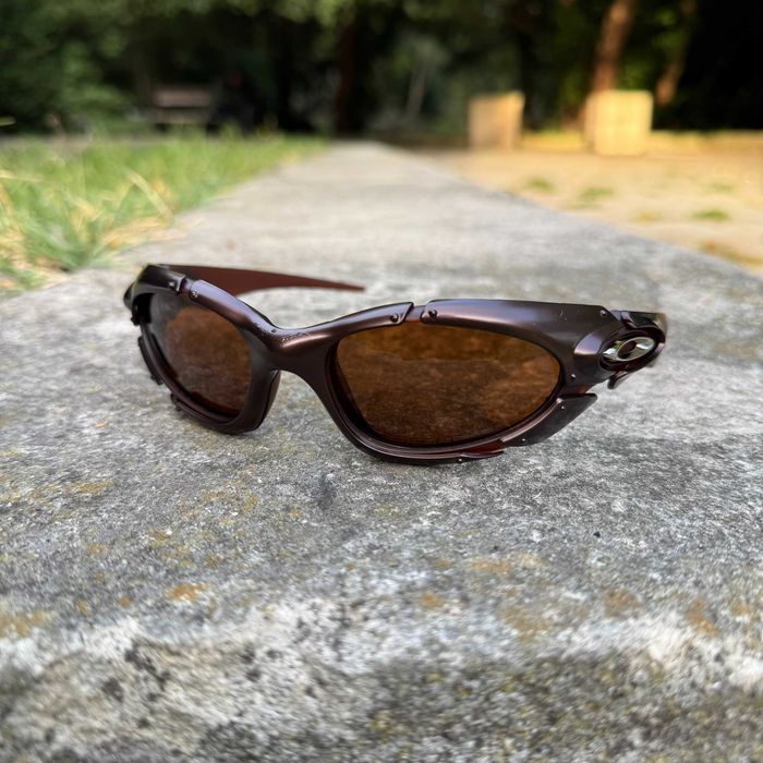 Oakley Plate Retro Sunglasses Bronze Brown Vintage Y2K Sport слънчеви очила