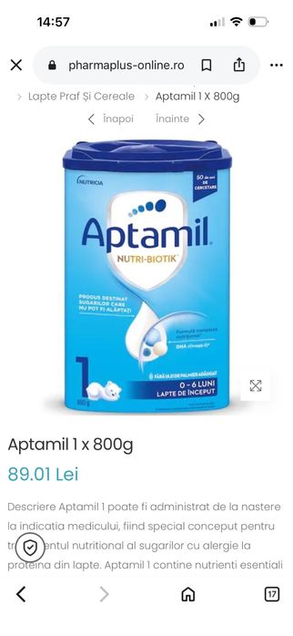 Aptamil nutri-biotik 4 cutii