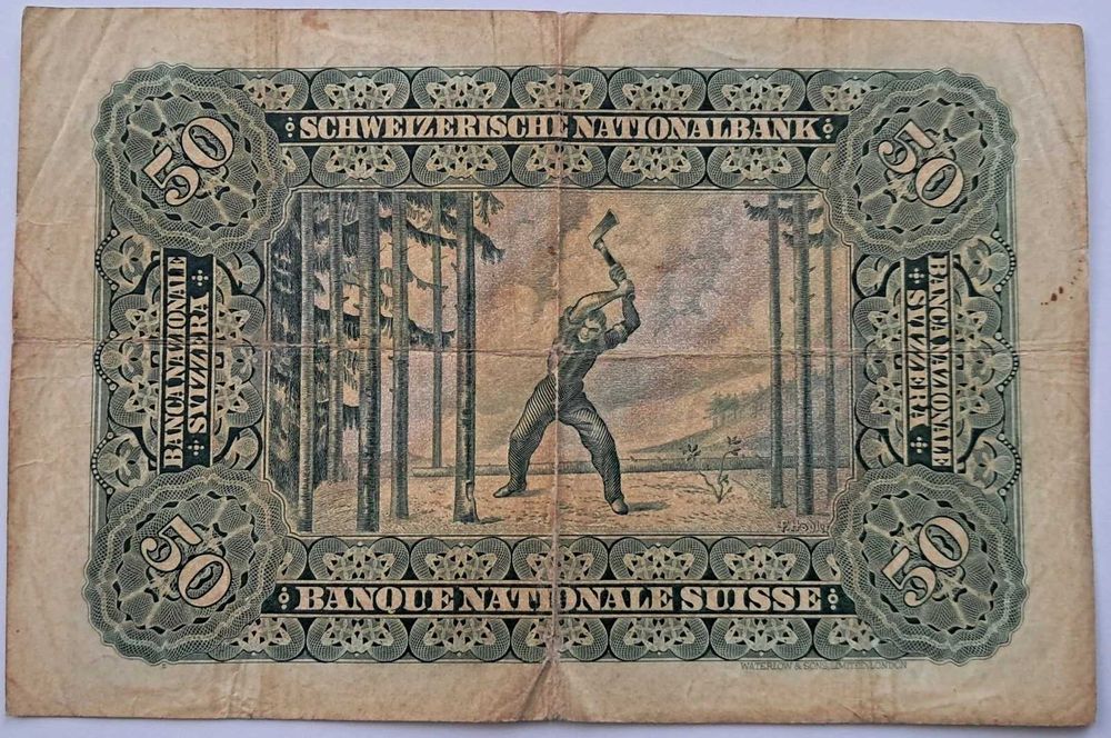 Elvetia, 50 Francs 1931 ( 21 Iulie), rara !