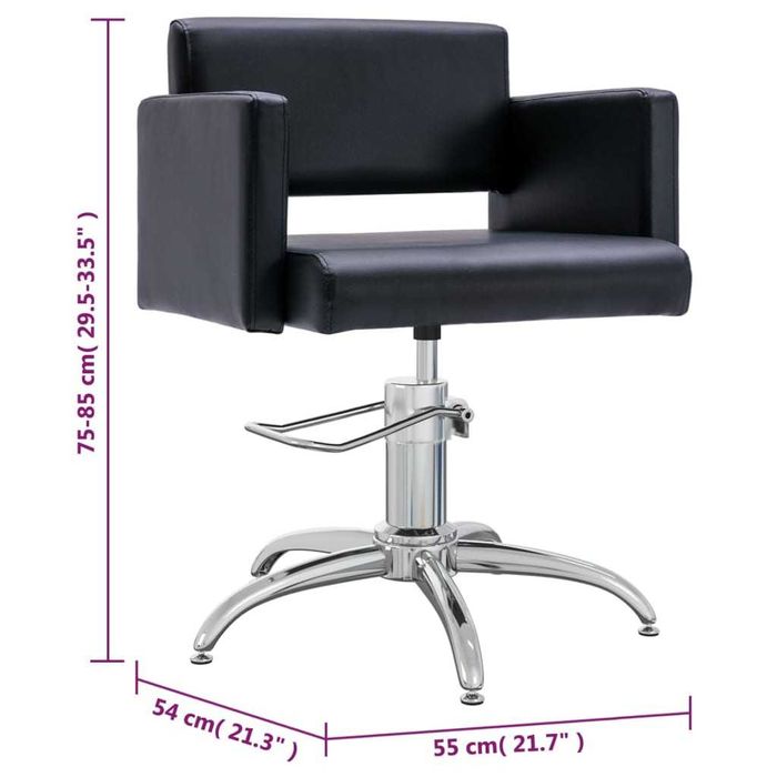 Oferta 50% vidaXL Fotoliu extensibil din piele ecologică neagră
