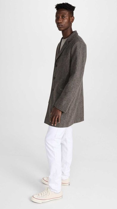 Barbour, Palton de lână Hendon cu model Herringbone, Gri, M