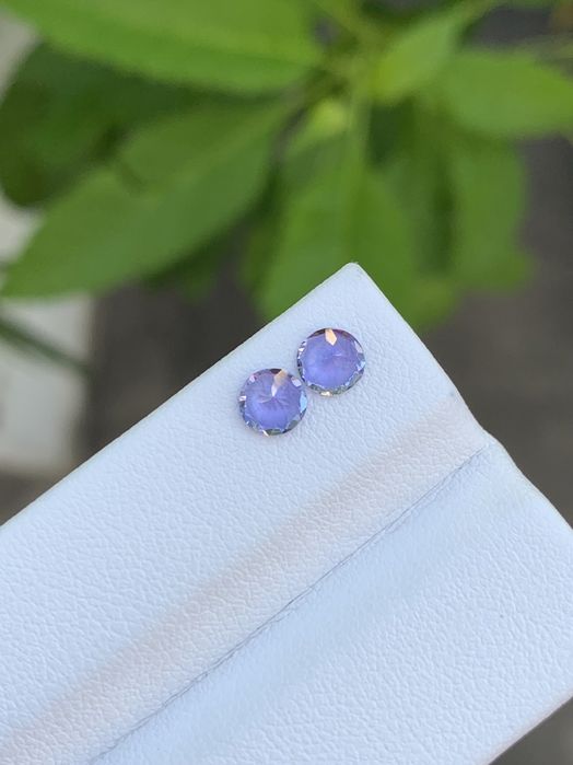 Танзанит чифт 1.15 карата с топ блясък