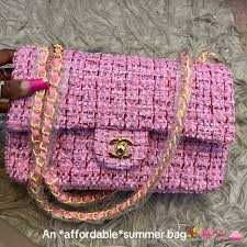 Цикламена лилава розова чанта Шанел Chanel Маркова сериен номер топ