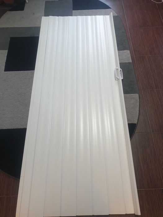 Usa plianta Lamina, din lamele pvc, culoare Alb, 82x203cm