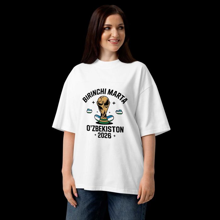 BIRINCHI MARTA O'ZBEKISTAN 2026 — Premium Oversized Futbolka