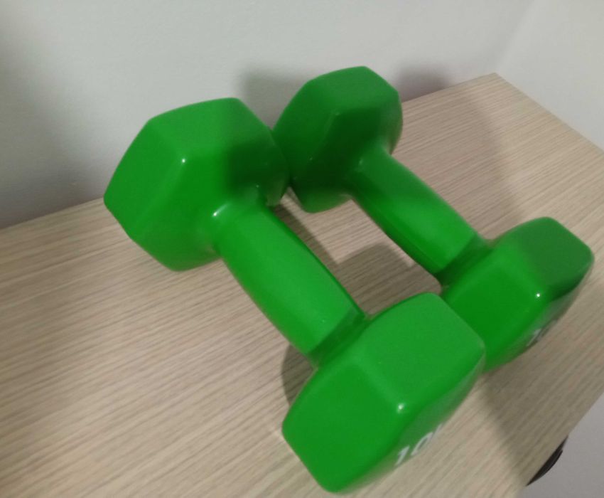 gantere greutati pereche 10 + 10 20kg hexagonale sport forta muschi