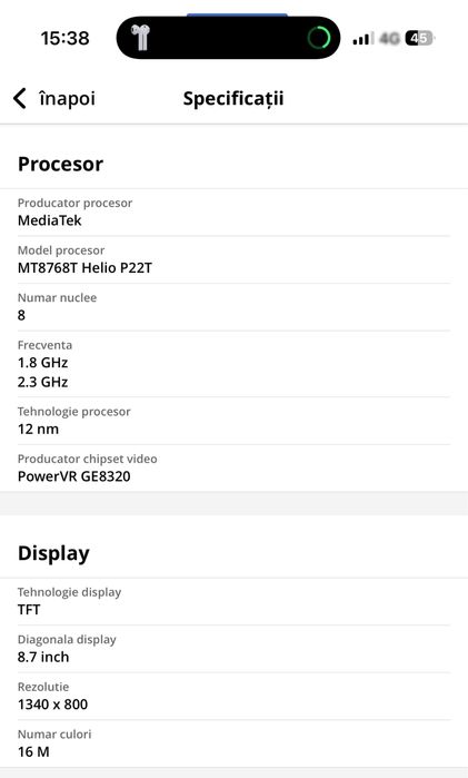 Tableta Samsung Galaxy A7 lite
