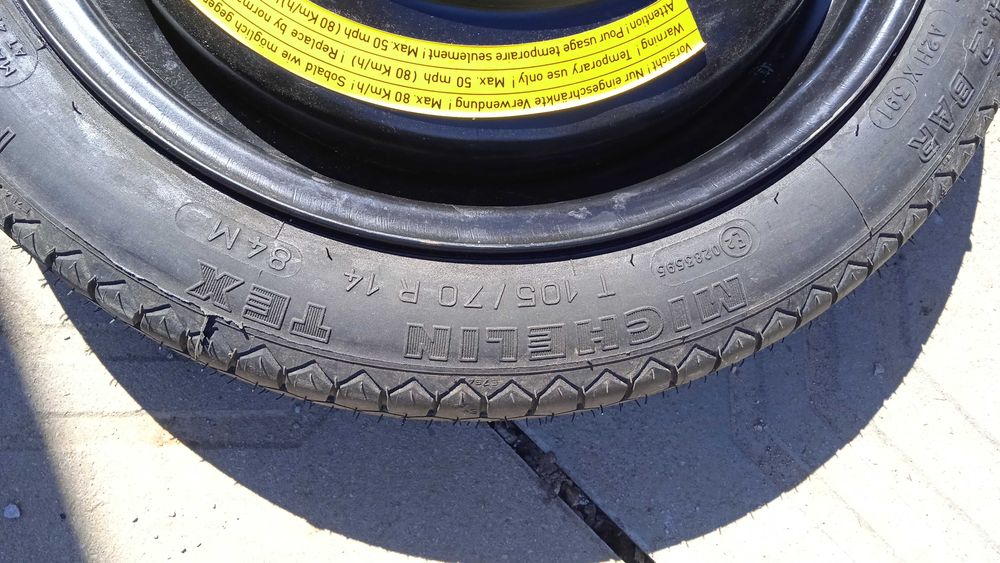 Резервна гума Патерица VW Seat 4x100 105/70/14 ЕТ38 57.1