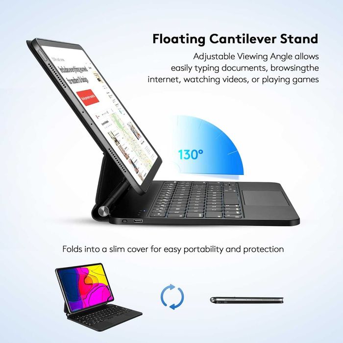 Magic Keyboard Case Ainoi за iPad Pro/Air 11" (Нов)