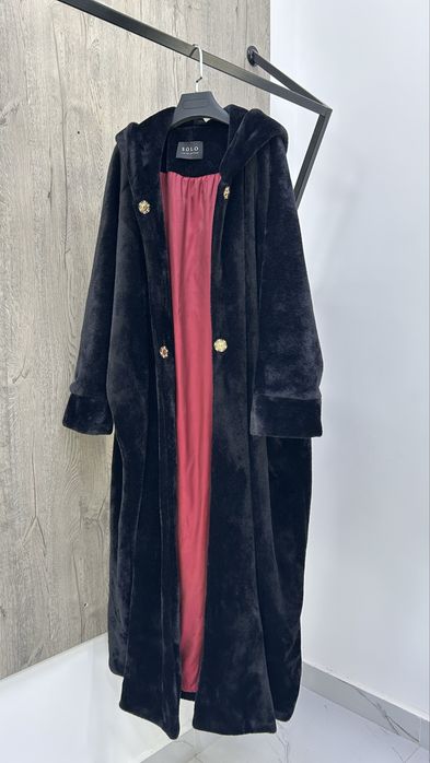 Шуба из альпаки натуральный