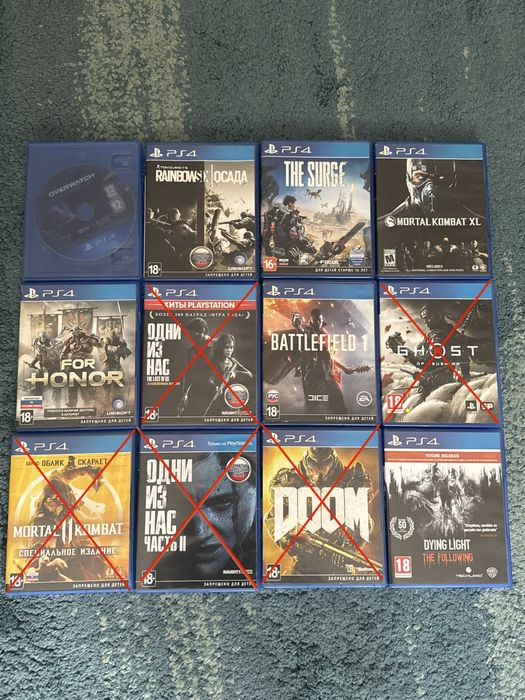 игры ps4, все диски в рабочем состоянии