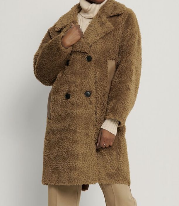 NA-KD Палто от еко пух с паднали ръкави