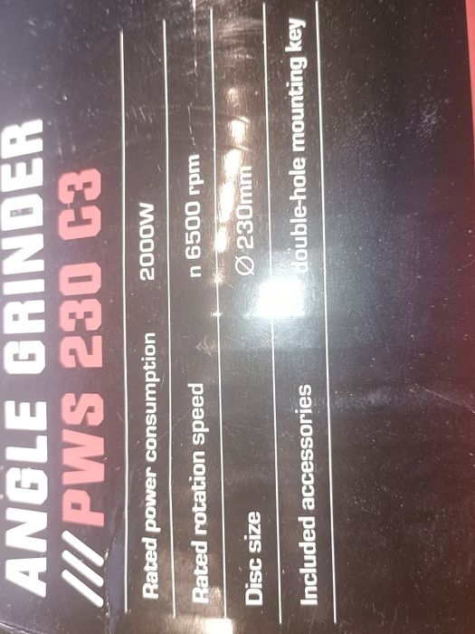 Flex Parkside mare de 230 mm, 2000 w,6500 rpm
2000 w, 6500 rpm, în stare foarte bună