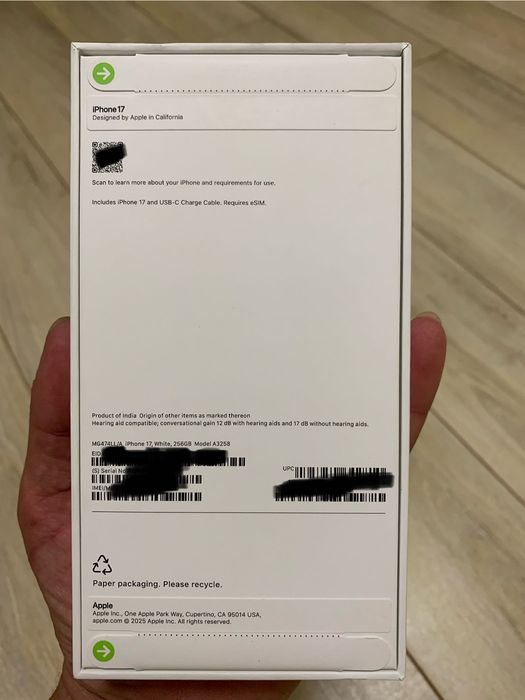 iPhone 17 256gb model a3258