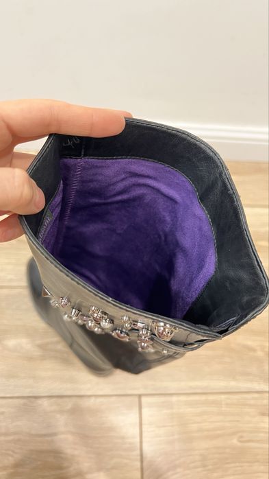 Зимние кожанные сапоги