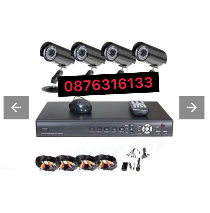 Комплект видеонаблюдение Dvr,  + 4 камери камера CCTV
