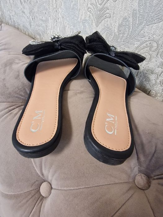 Papuci superbi piele cu fundita 40 gen gucci