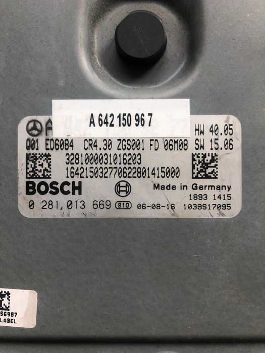 Calculator motor MERCEDES W639 VITO II VIANO 3.0 204hp 0281013669