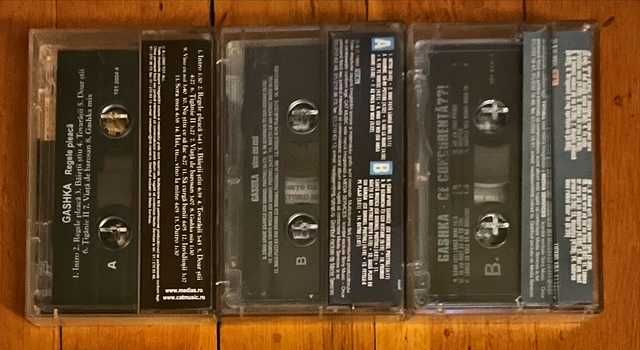Set 3 casete Gashka - Regele Pleaca, Vino Cu Noi & Ce Concurenta??!