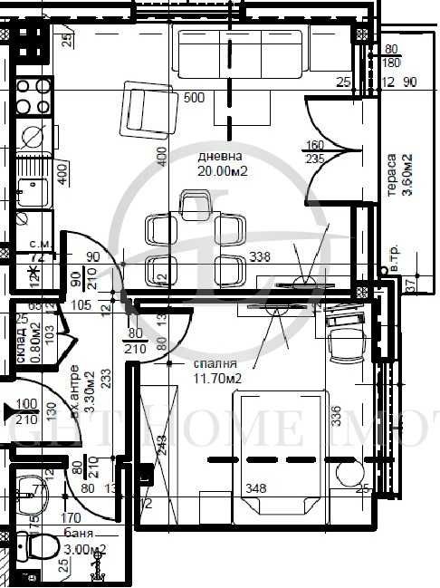 Реф.  3935 Двустаен Апартамент / Прослав