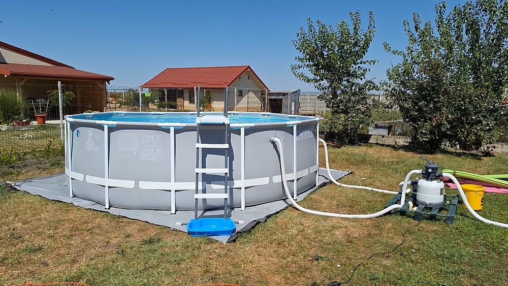 Intex Prism Frame 457×122 .Folosit 3 veri.