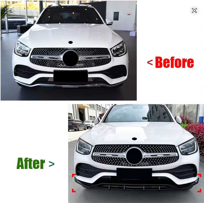 Extensie bara fata Mercedes GLC AMG 2016-2019 negru lucios x253
