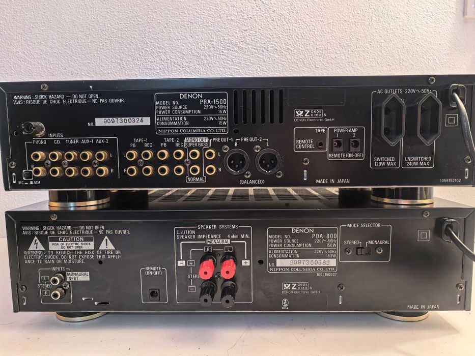 Preamplificator Denon PRA 1500 si amplificator Denon POA 800