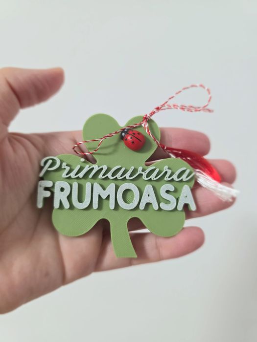 Martisoare magnet 6 buc Primavara frumoasa  70x70 mm