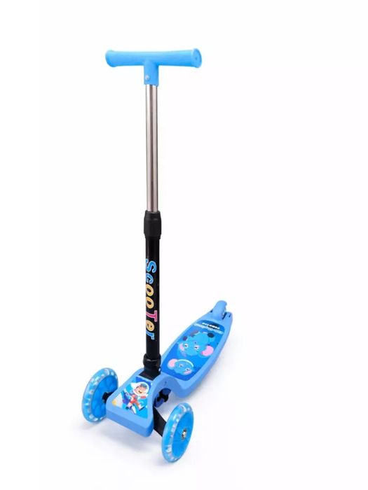 O‘rindiqli bolalar samokati 3 ta g‘ildirak sozlanadigan rul 5yoshgacha