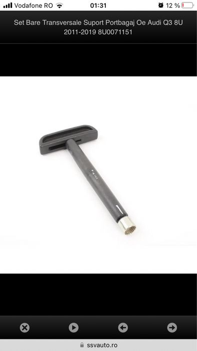 Set Bare Transversale  OM Audi Q3 8U 2011-2019