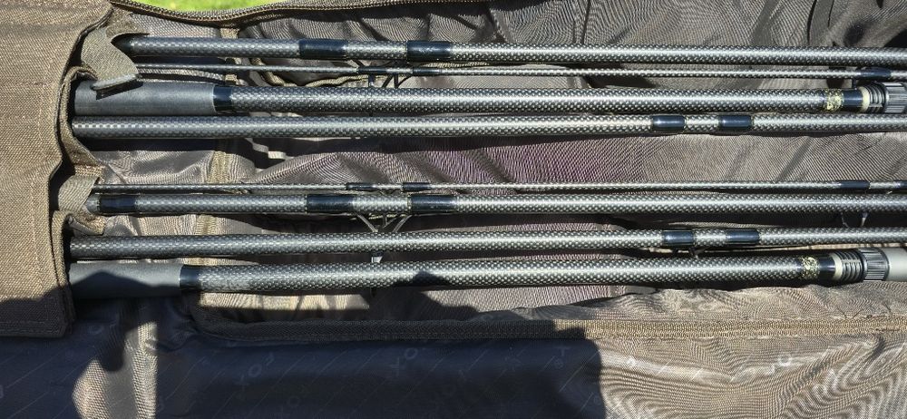 Set 4 lansete Carp Spirit Magnum X3, 3.96m, 3.5 lbs, Husa Fox