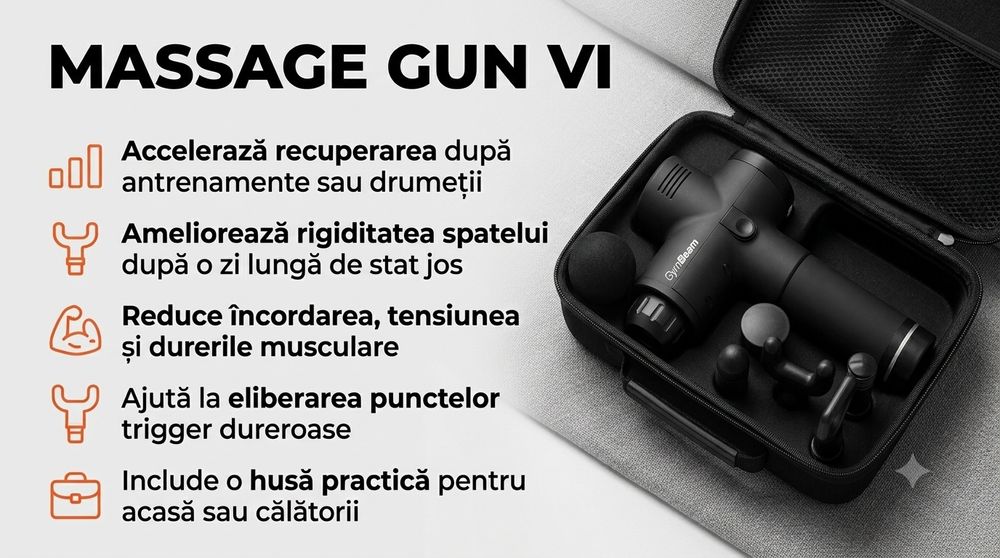 Pistol de masaj GymBeam Vi Black - Nou / Sigilat