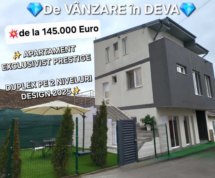 Apartament EXCLUSIVIST in DEVA – DUPLEX pe 2 Niveluri - Design 2025
