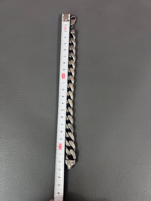 Промо! Сребърна солидна гривна 925 Сребро 101 грама