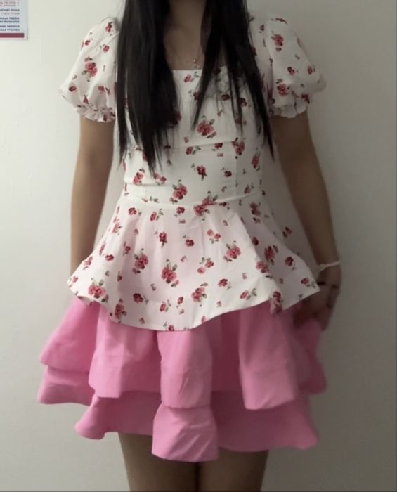 Цветочное платье, размер S