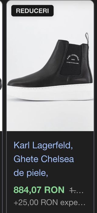 Ghete barbati Karl Lagerfeld, marime 42, stare impecabila