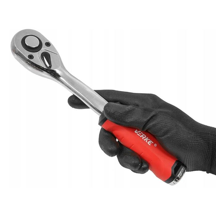 Set chei tubulare cu clichet, 19 piese,1/2, Verke