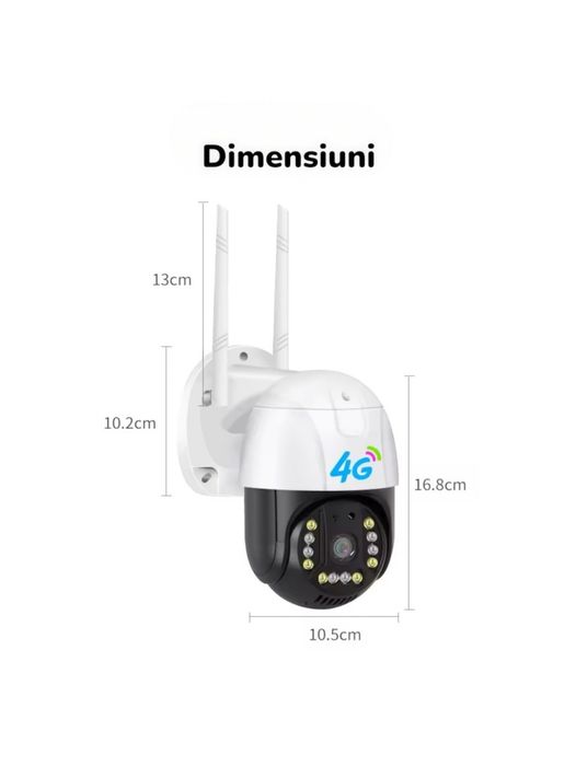Camera Supraveghere video 3MP cu conexiune 4G(cartela SIM)