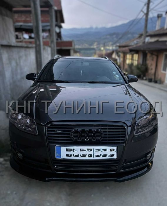 Преден лип спойлер за ауди а4 с4 б7 с лайн / audi a4 s4 b7 lip spoiler s line / добавка за предна броня / нож