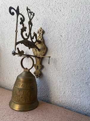 Ловен нож, сгъваем. Нов , произведен в СССР и медна камбана за врата.