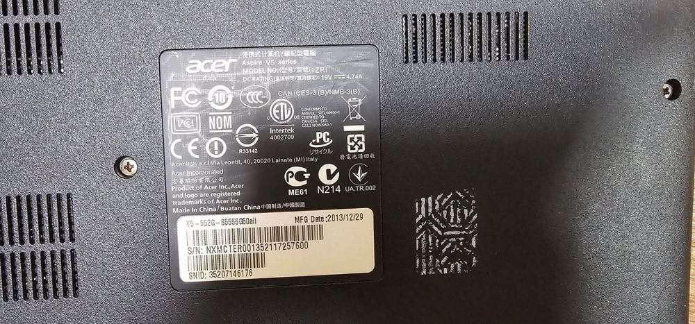 Продам ноутбук acer 2013
